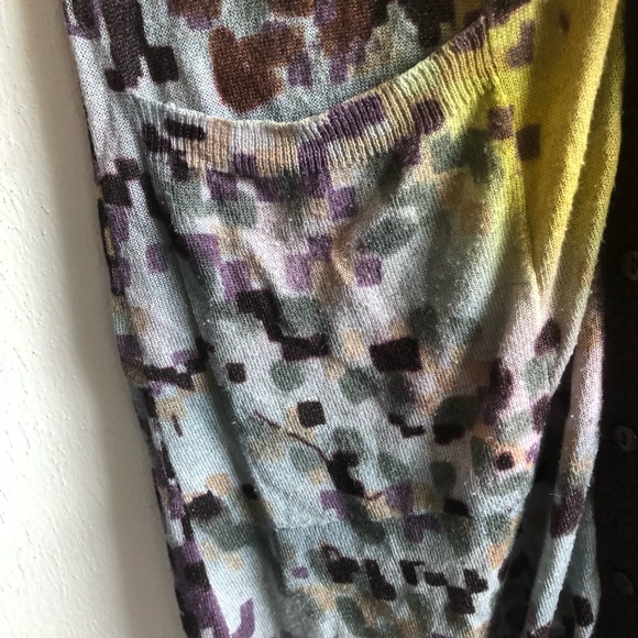 Anthropologie Dress Aoyama Itchome Sweater Short Sleeve Button Front Sz S GUC - Picture 4 of 14